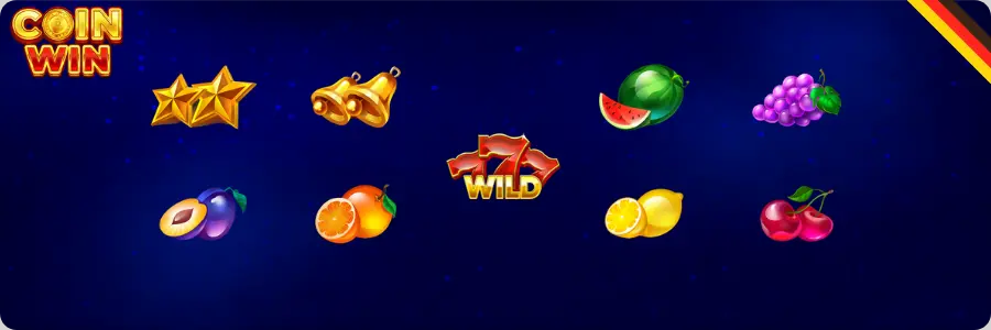 Fruchtsymbole des Coin Win Spiels