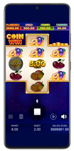 Houd de rollen van de Coin Win gokkast goed in de gaten.