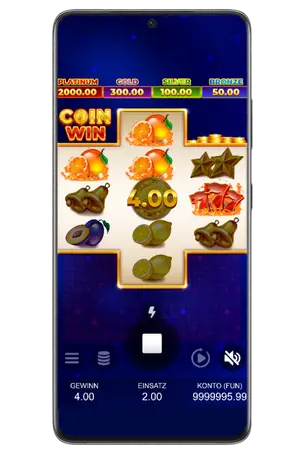 Coin Win Slot Gewinnkombination auf den Walzen